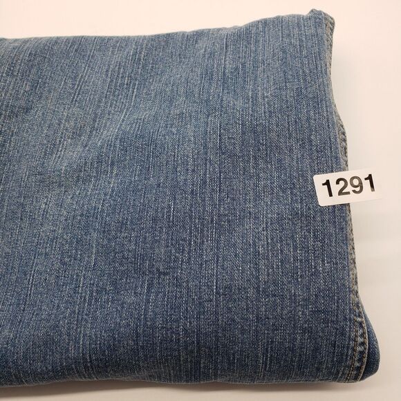 Vintage Faded Glory Denim Midi Skirt Women 18 Blue Stretch Zip Coin Pocket YKK - Picture 12 of 12